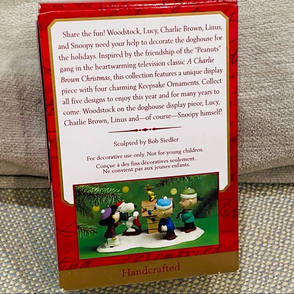 Charlie Brown PEANUTS Ornament Hallmark Keepsake Vintage Rare A Snoopy Christmas - Picture 6 of 8